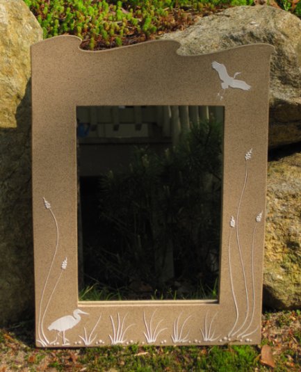 Heron Wave Mirror