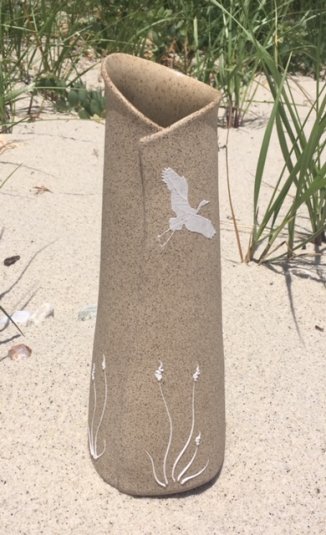 Heron Wrap Vase