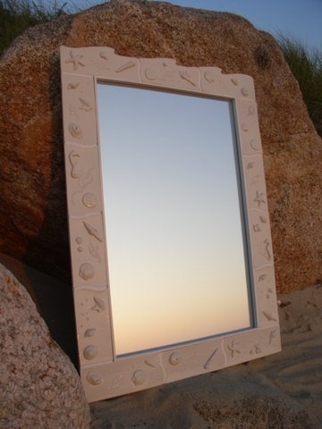 Porcelain Seashell Mirror
